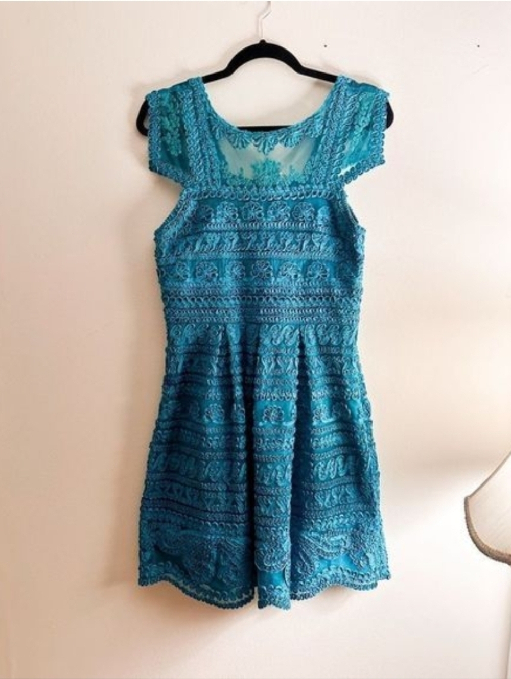 Anthropologie Yoana Baraschi lace embroidered floral dress
